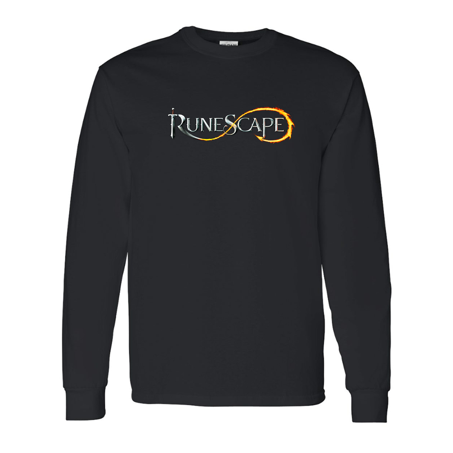 Men's Runescape Logo Gildan Heavy Cotton Long Sleeve T-Shirt