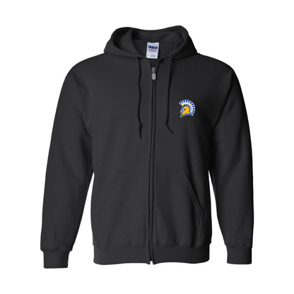 Men's San Jose State Spartans Logo Gildan  Heavy Blend Full Zip Hooded Sweatshirt