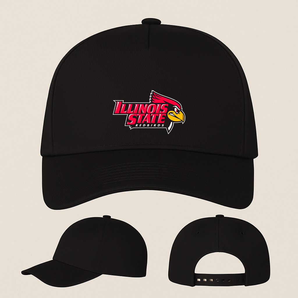 Illinois State Redbirds Logo Five Panel Twill Snapback Cap