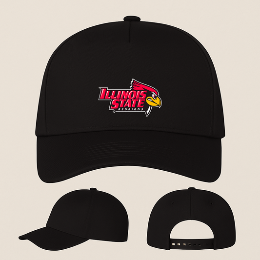 Illinois State Redbirds Logo Five Panel Twill Snapback Cap