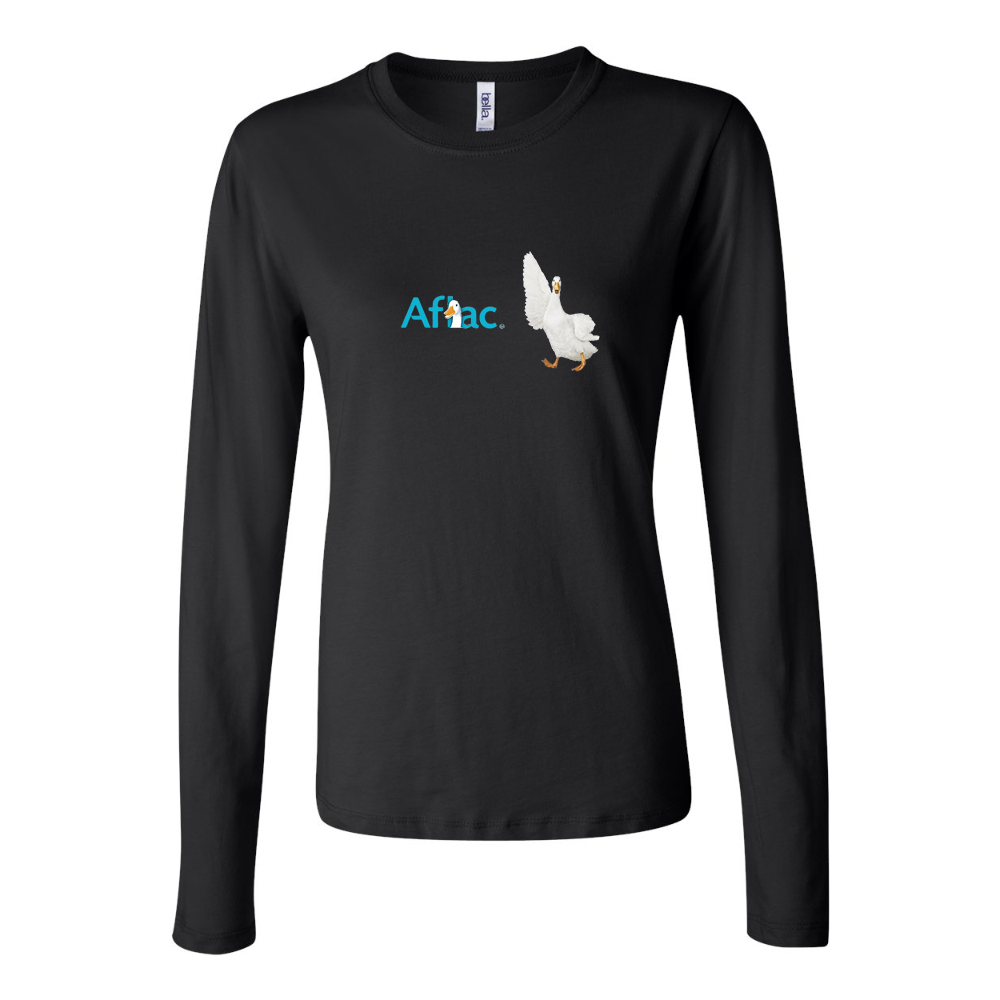 BELLA CANVAS Women’s Aflac Logo and Duck Jersey Long Sleeve Tee