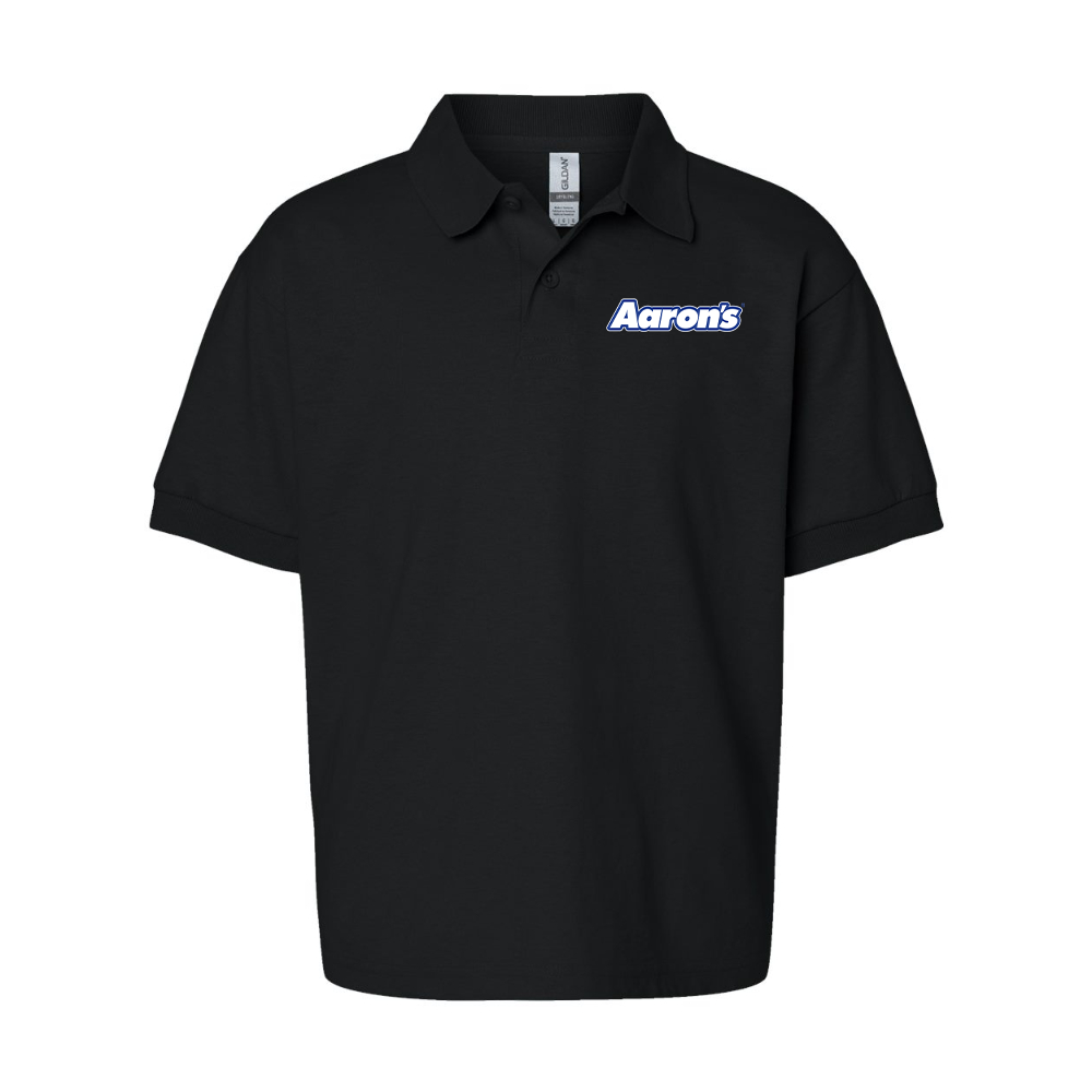 Youth Aaron_s Logo Gildan Dry Blend Jersey Polo