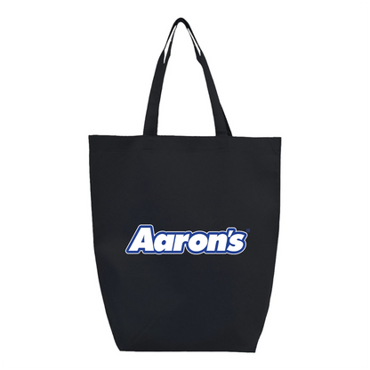Aaron_s Logo Q-Tees Non-Woven Gusset Bottom Tote