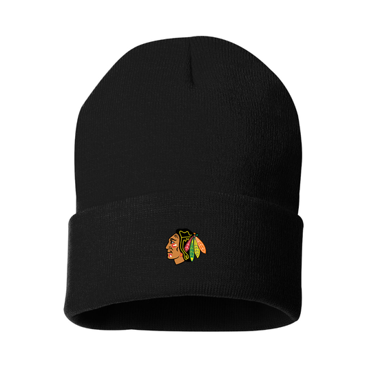Blackhawks Logo Beanie Hat