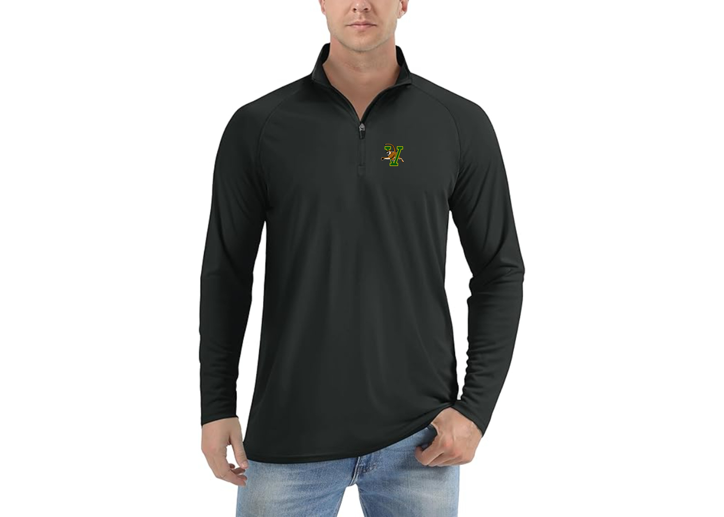 Men's Vermont Catamounts Lightweight Quarter-Zip Athletic Shirt Long Sleeve Performance Wear