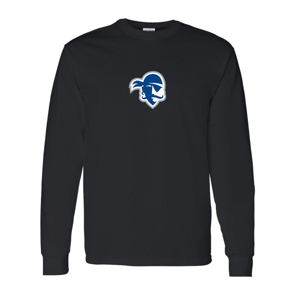 Men's Seton Hall Pirates Logo Gildan Heavy Cotton Long Sleeve T-Shirt