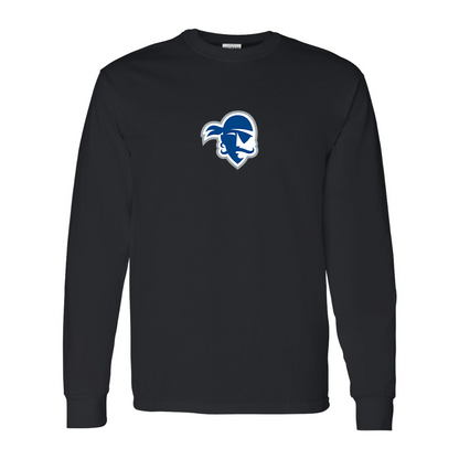 Men's Seton Hall Pirates Logo Gildan Heavy Cotton Long Sleeve T-Shirt