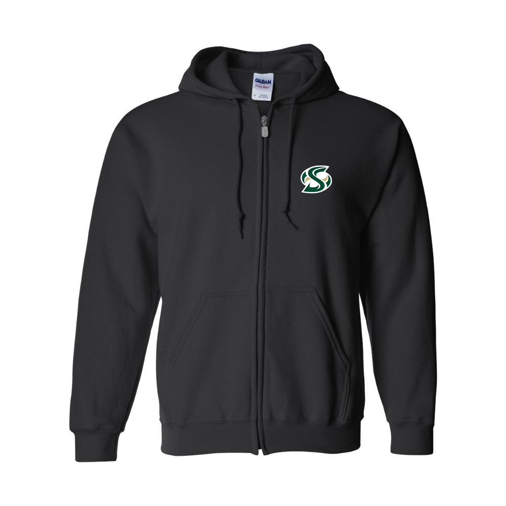 Men's Sacramento State Hornets Logo  Gildan  Heavy Blend Full Zip Hooded Sweatshirt