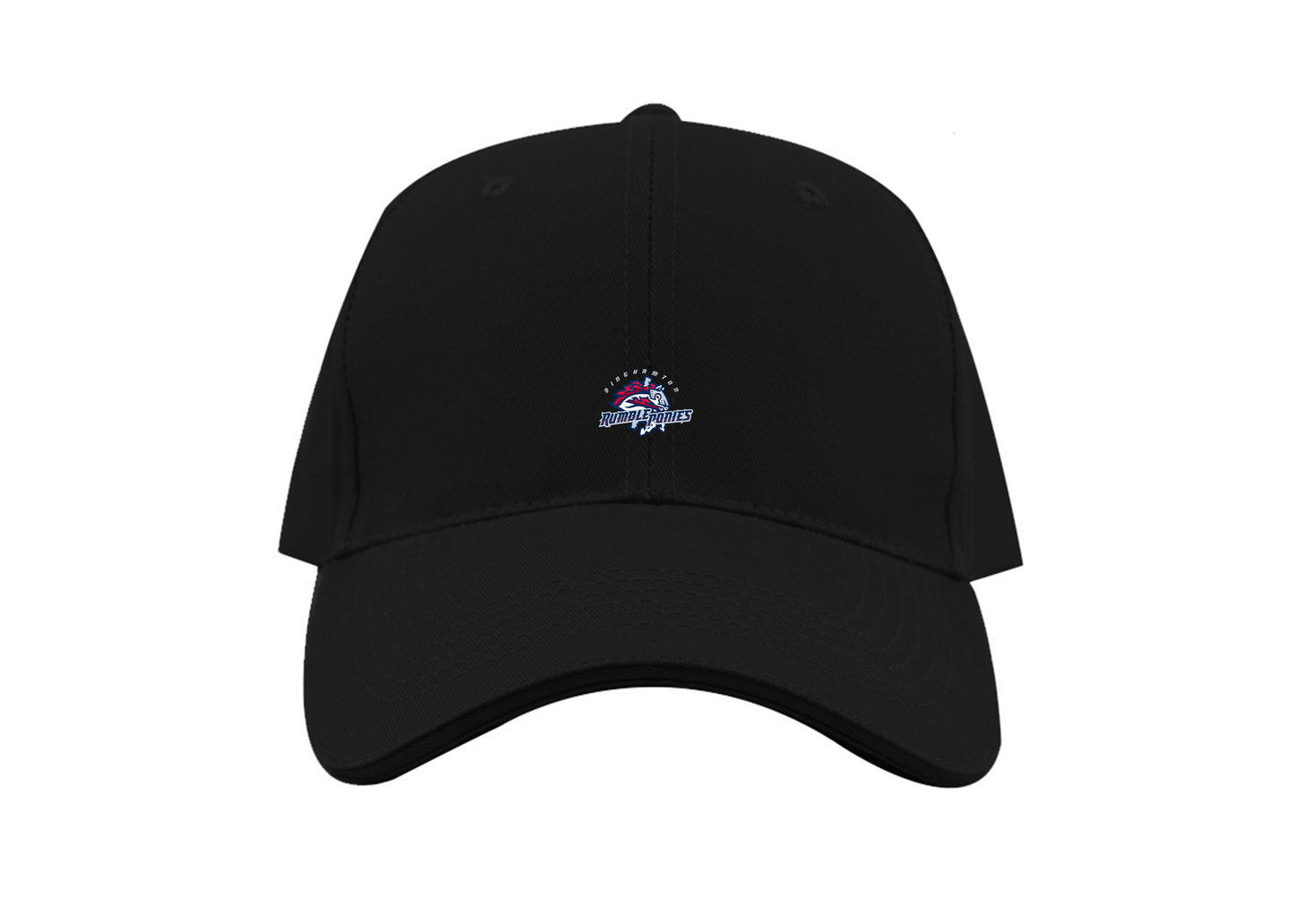 Binghamton Rumble Ponies Logo Dad Baseball Cap Hat