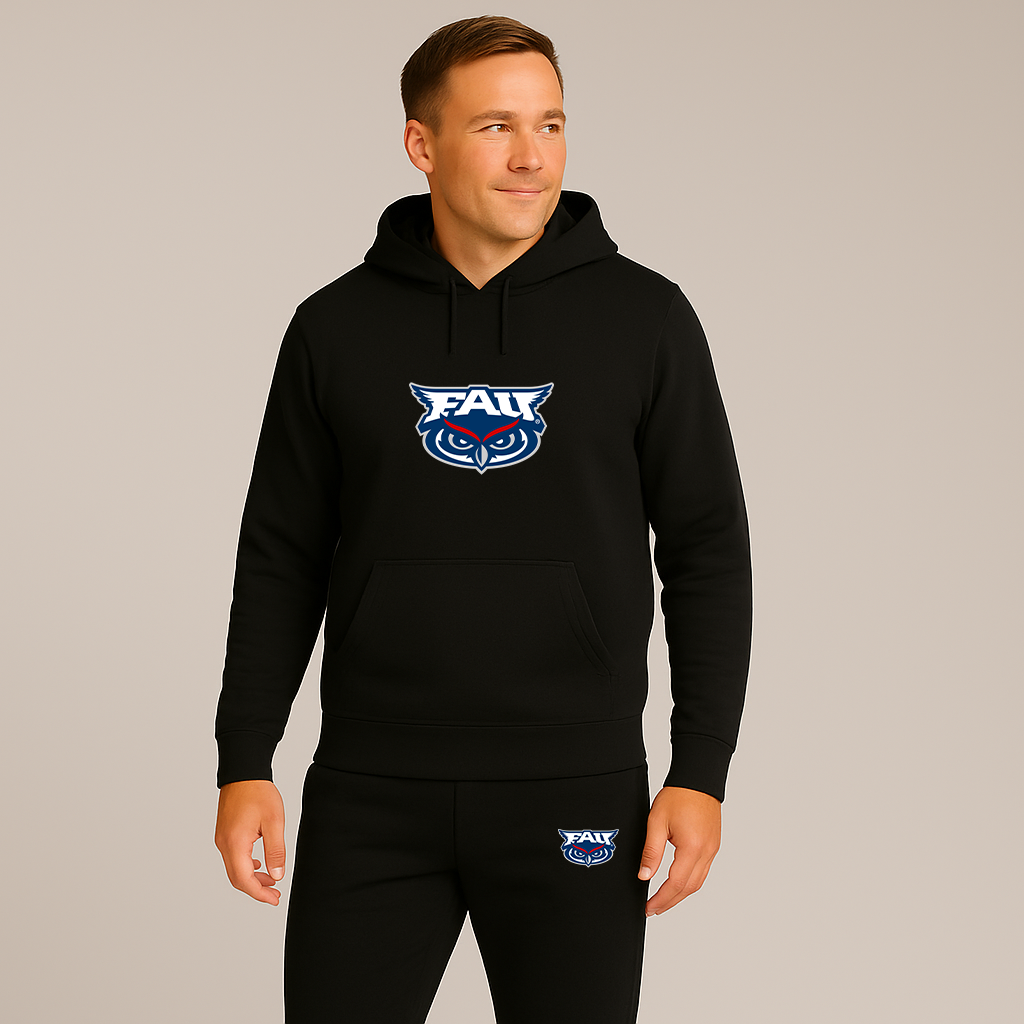 Men's Florida Atlantic Owls Logo Hoodie Joggers Set