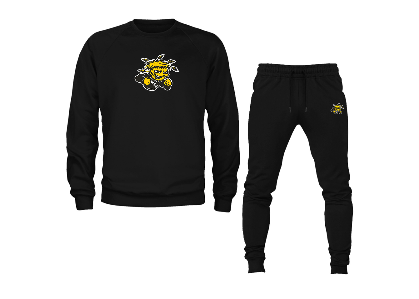 Men's Wichita State Shockers Crewneck Sweatshirt Joggers Suit