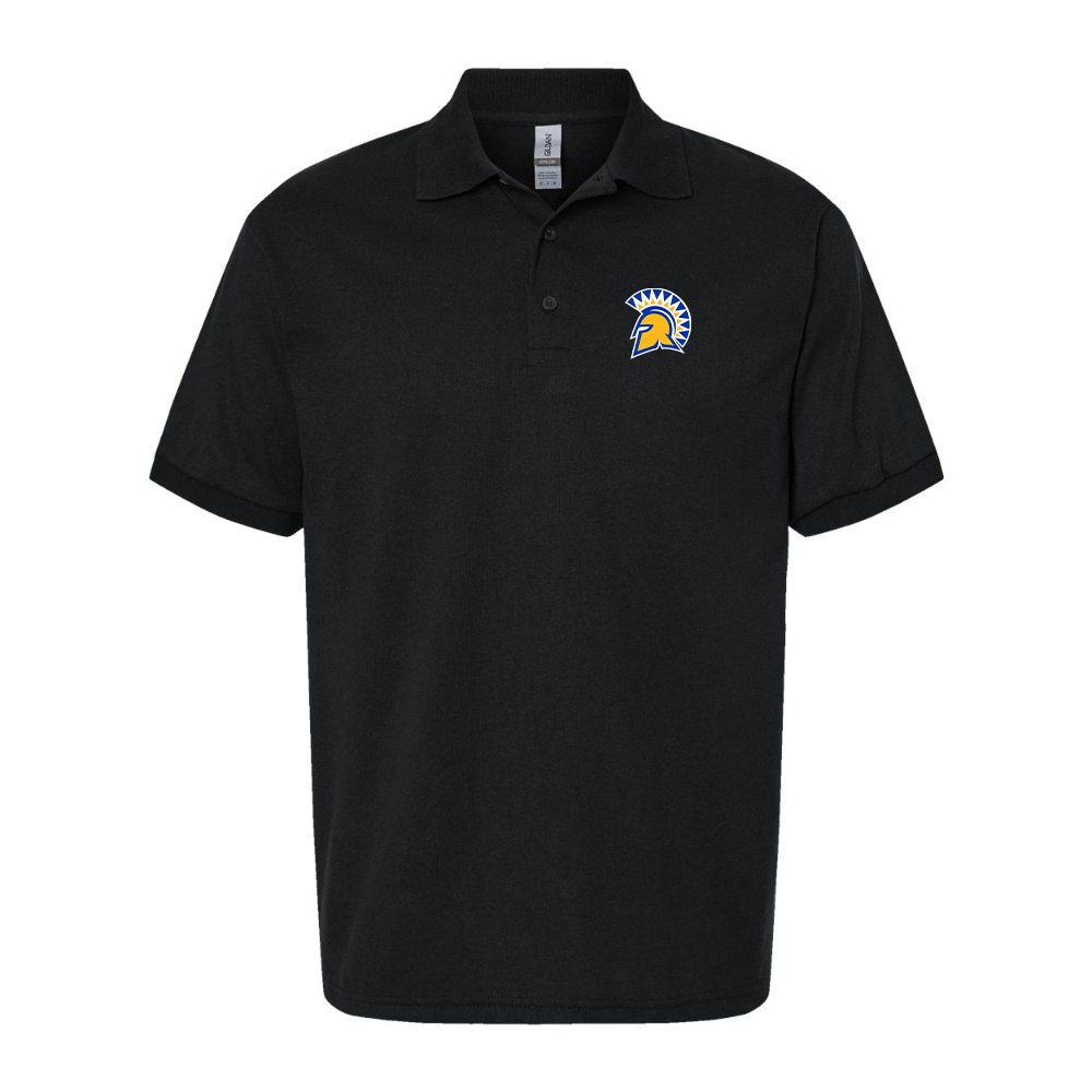 Men's San Jose State Spartans Logo Gildan Dry Blend Jersey Polo