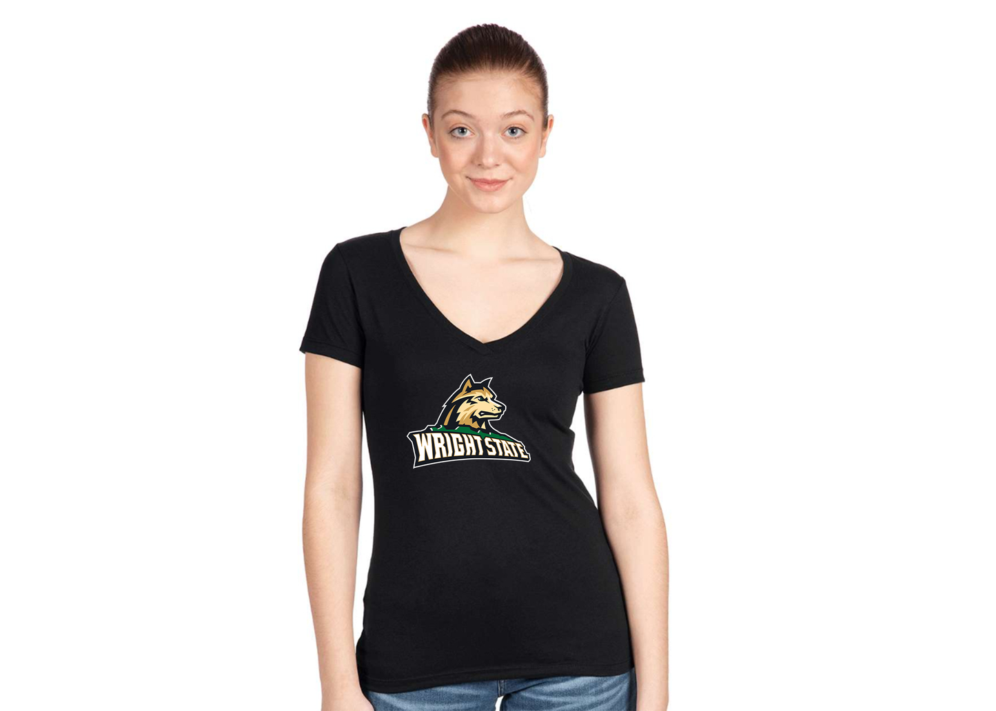 Women's Wright State Raiders Next Level V-Neck T-Shirt