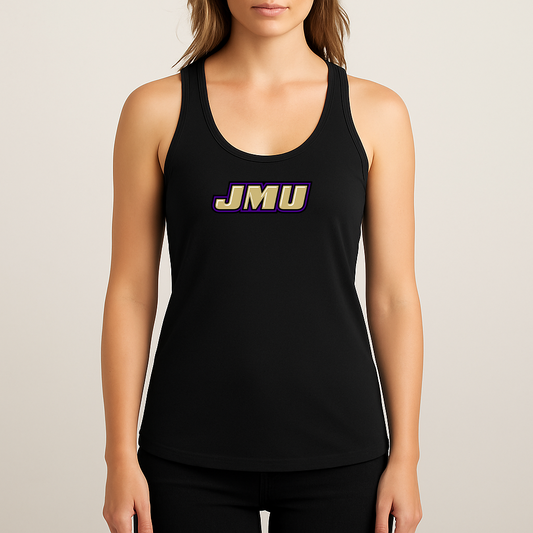 Women's James Madison Dukes Logo Next Level Ideal Racerback Tank