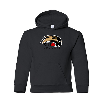 Youth SIU Edwardsville Cougars Logo Gildan Heavy Blend  Hooded Sweatshirt