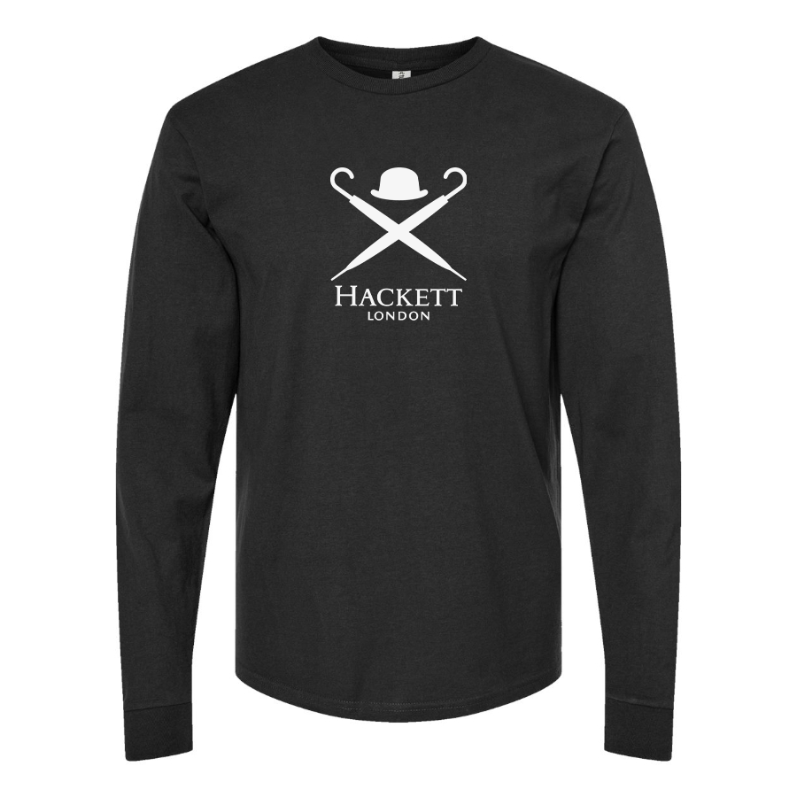 Youth Hackett London Logo Cotton Long Sleeve T-Shirt