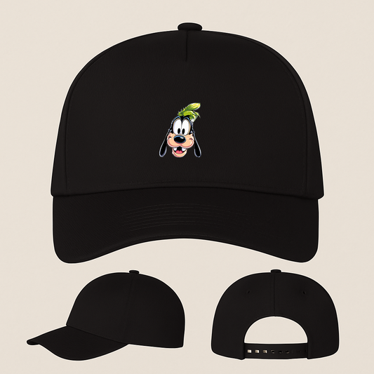 George Goofy Disney Smiley Face Five Panel Twill Snapback Cap