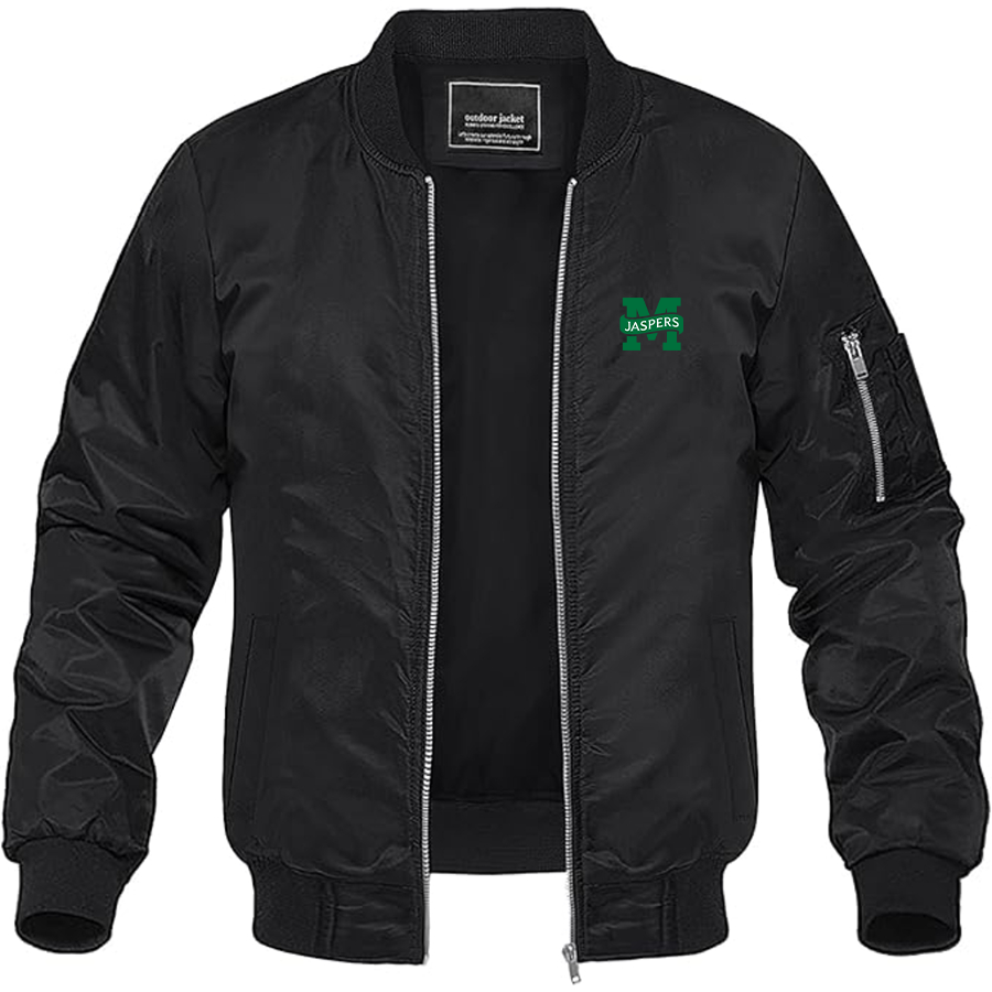 Men's Manhattan Jaspers Logo Lightweight Bomber Jacket Windbreaker Softshell Varsity Jacket Coat