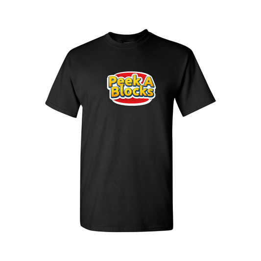 Men's Peek A Blocks Logo Cotton T-Shirt