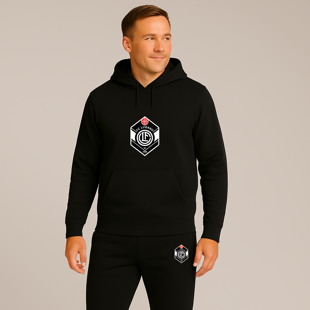 Men's FC Lugano Soccer Logo Hoodie Joggers Set