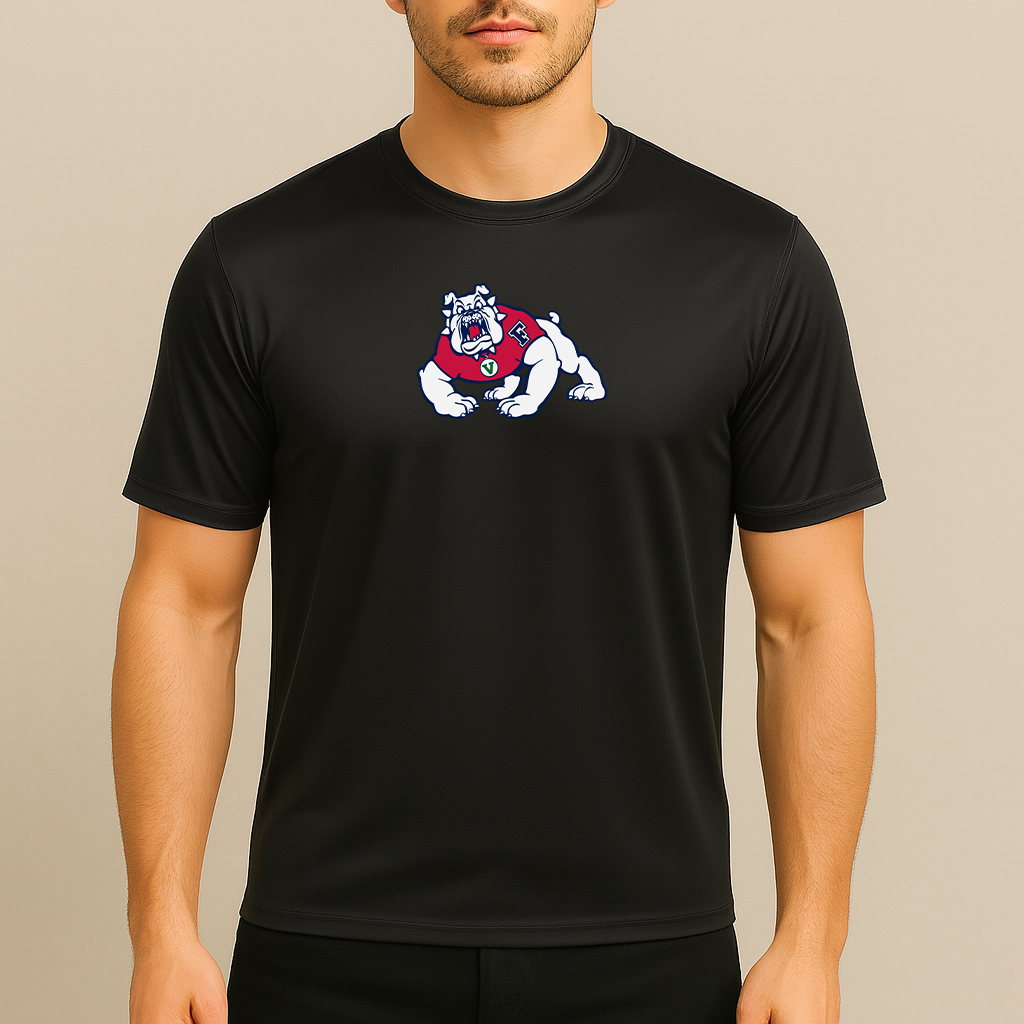 Men's Fresno State Bulldogs Logo Polyester T-Shirt