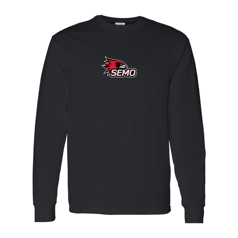 Men's SEMO Redhawks Logo Gildan Heavy Cotton Long Sleeve T-Shirt
