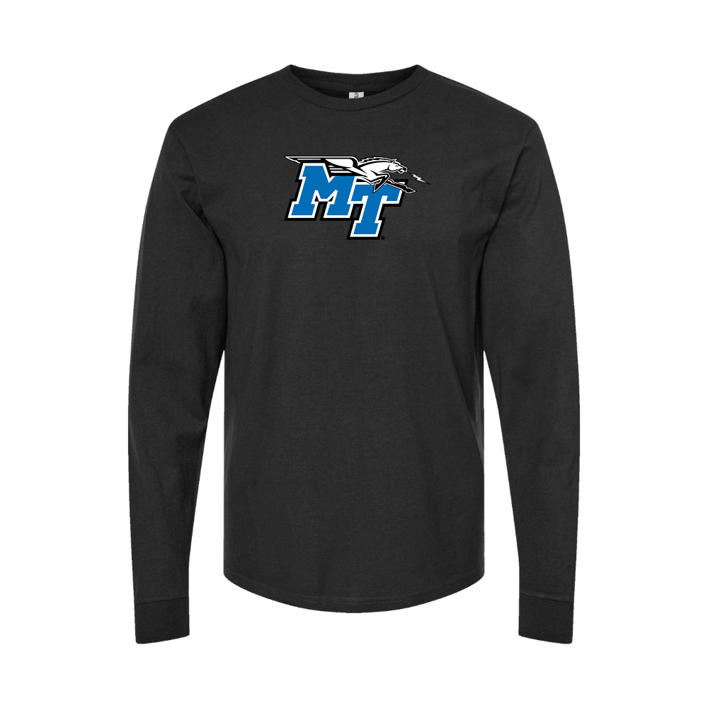 Youth Middle Tennessee Blue Raiders Logo Cotton Long Sleeve T-Shirt