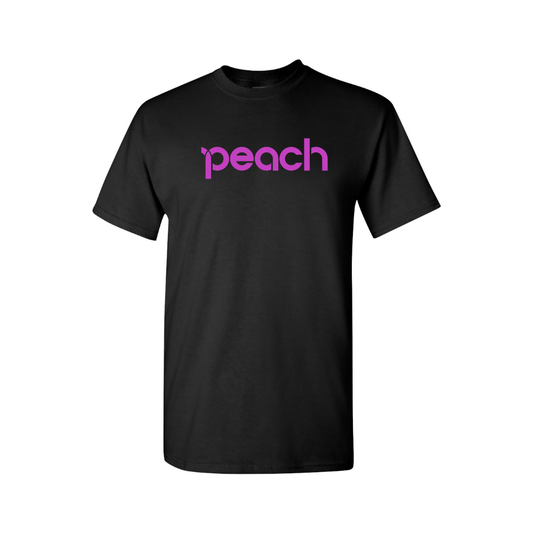 Men's Peach Aviation Logo Cotton T-Shirt