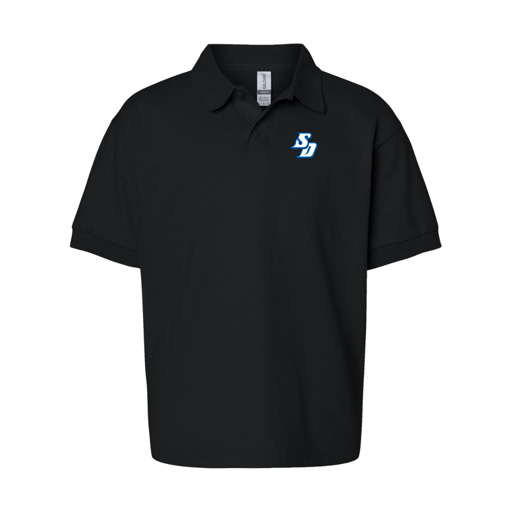 Youth San Diego Toreros Logo Gildan Dry Blend Jersey Polo