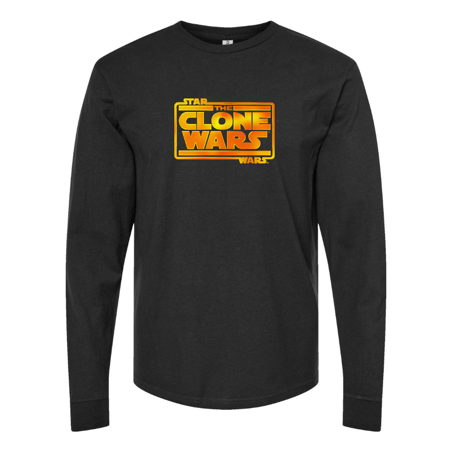 Youth  The Clone wars Logo Cotton Long Sleeve T-Shirt