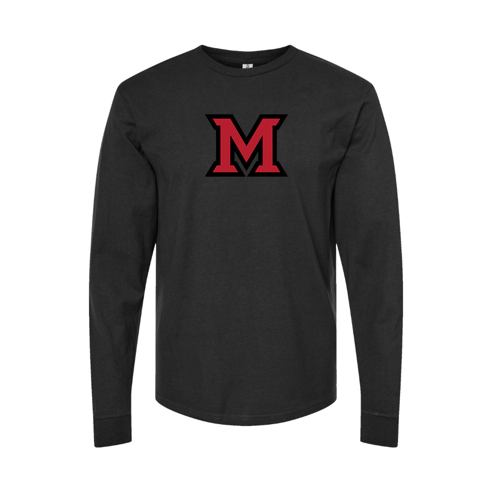 Youth Miami Ohio RedHawks Logo Cotton Long Sleeve T-Shirt
