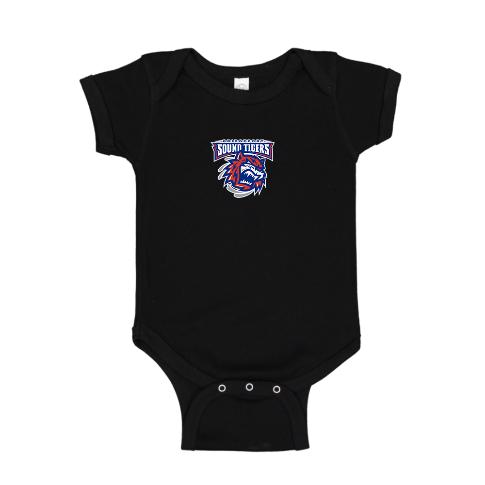 Bridgeport Sound Tigers Logo Baby Romper Onesie