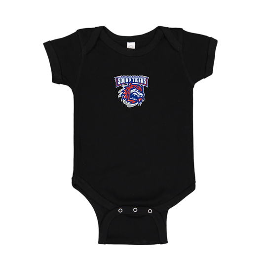 Bridgeport Sound Tigers Logo Baby Romper Onesie