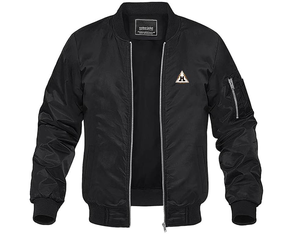 Men's Hansa Logo Lightweight Bomber Jacket Windbreaker Softshell Varsity Jacket Coat