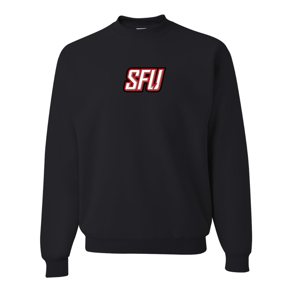 Men's Saint Francis Red Flash Logo JERZEES NuBlend Crewneck Sweatshirt