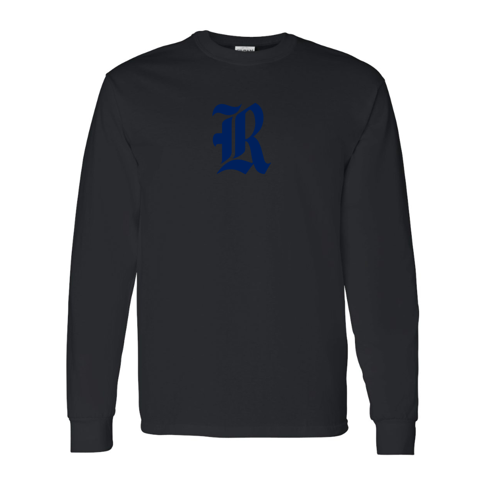 Men's Rice Owls Logo Gildan Heavy Cotton Long Sleeve T-Shirt
