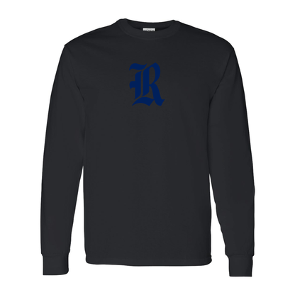 Men's Rice Owls Logo Gildan Heavy Cotton Long Sleeve T-Shirt