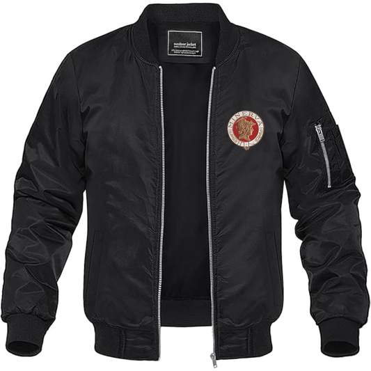Men's Minerva Cars Logo Lightweight Bomber Jacket Windbreaker Softshell Varsity Jacket Coat