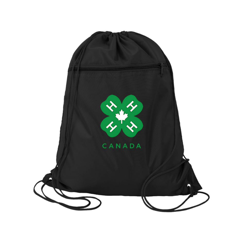 4H Canada Logo Q-Tees - Polyester Cinchpack
