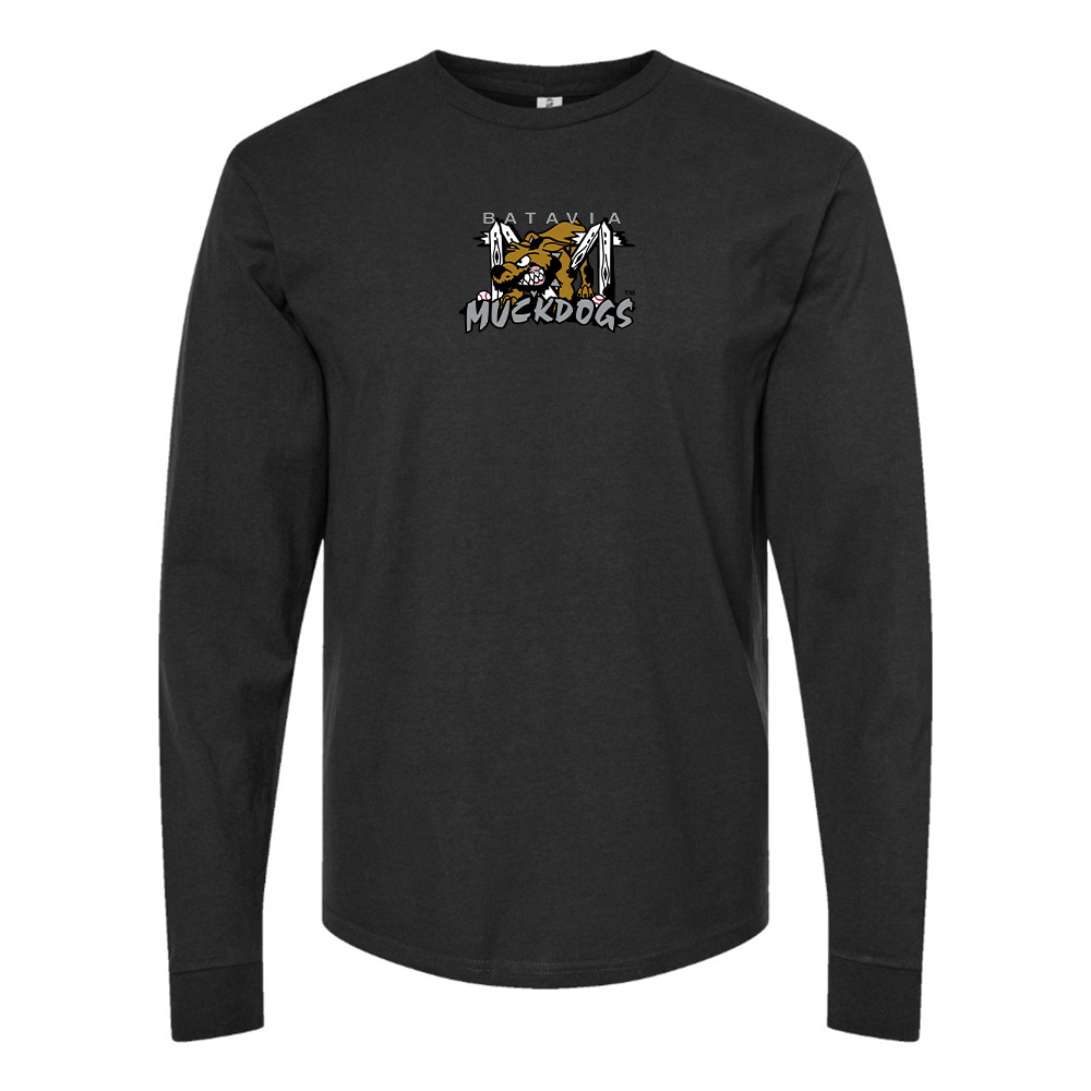 Men's Batavia  Muckdogs Logo Long Sleeve T-Shirt