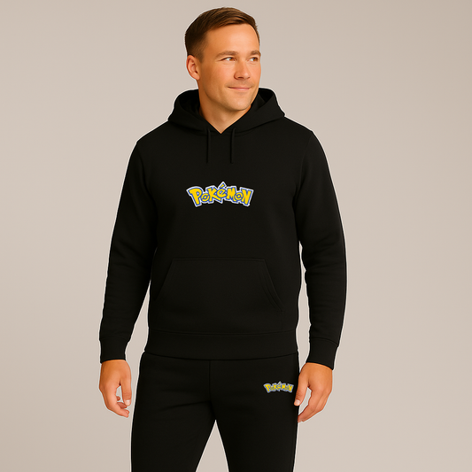 Men's Pokemon Cartoon Hoodie Joggers Set