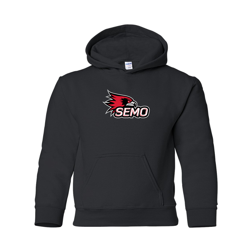 Youth SEMO Redhawks Logo Gildan Heavy Blend  Hooded Sweatshirt