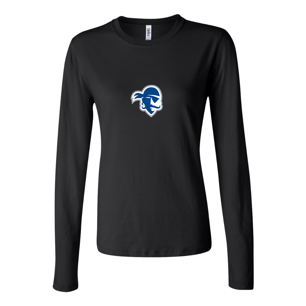 BELLA CANVAS Women’s Seton Hall Pirates Logo Jersey Long Sleeve Tee