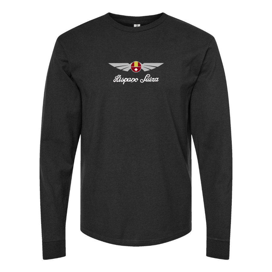 Youth Hispano Suiza Logo Cotton Long Sleeve T-Shirt