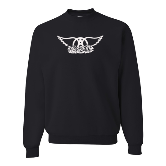 Men's Aerosmith Logo  JERZEES NuBlend Crewneck Sweatshirt