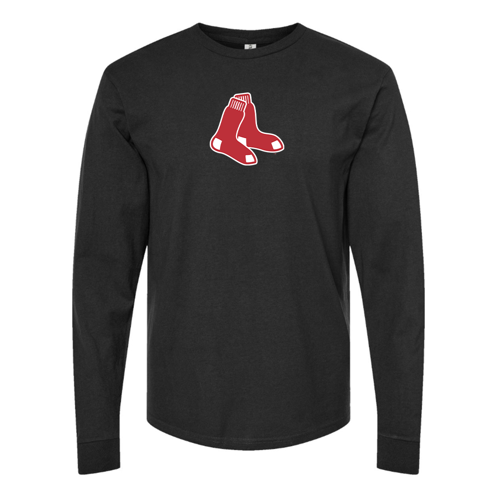 Men's Long Boston Red Sox Logo Sleeve T-Shirt