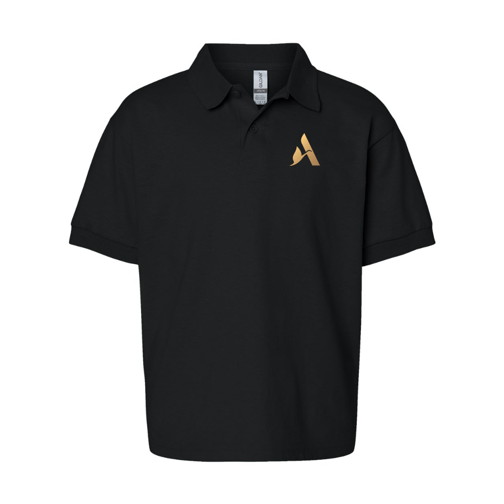 Youth Accor Golden Logo Gildan Dry Blend Jersey Polo