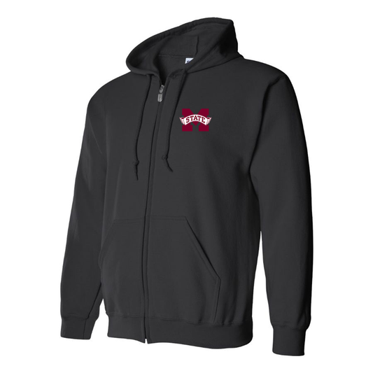 Men's Mississippi State Bulldogs Logo Zipper Hoodie