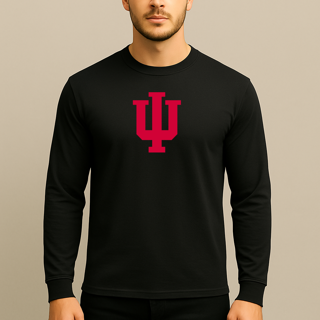 Men's Indiana Hoosiers Logo Long Sleeve T-Shirt