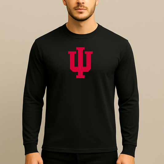Men's Indiana Hoosiers Logo Long Sleeve T-Shirt